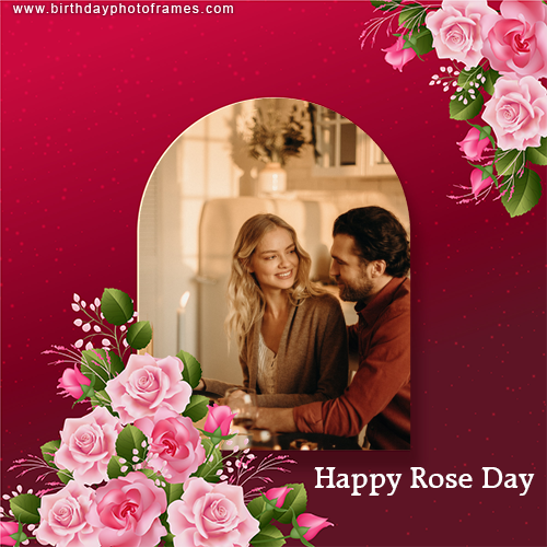 A lovely happy Rose day wishing card for your partner
