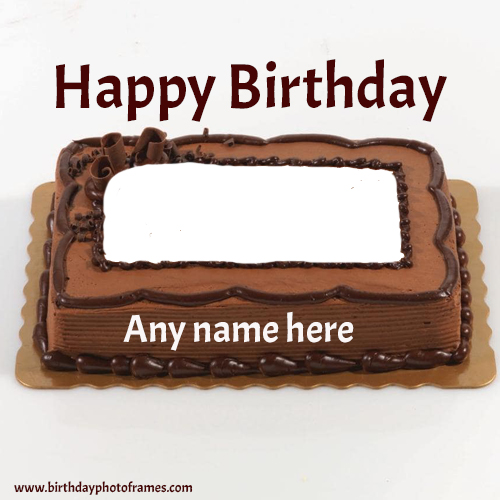 Beautiful Chocolate nuts Happy Birthday cake with Picture