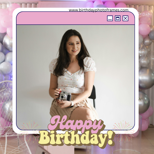 Birthday Photo Frame With Name and Photo Free Online Editor