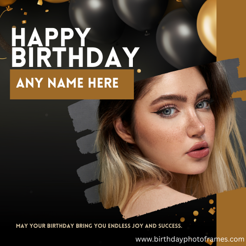 Birthday Photo Frames with Name and Photo Online Free