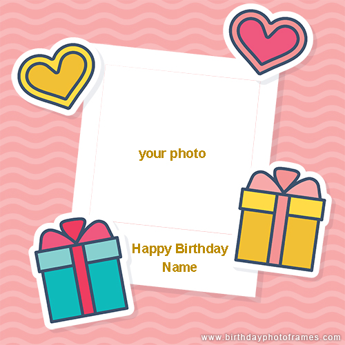 Birthday card with photo upload