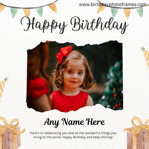 Create Birthday Photo Frame With Name and Photo Online Free
