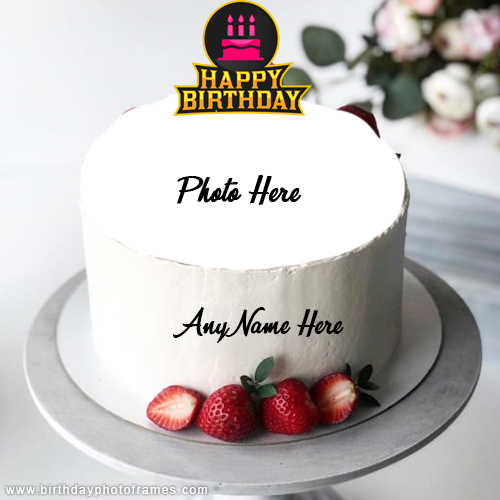Create Happy Birthday Photoframe with Name Online and Free