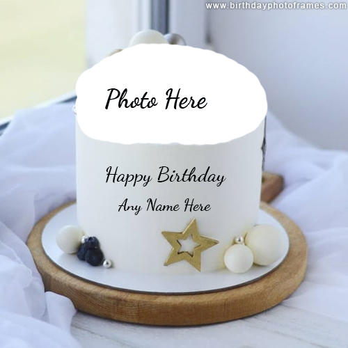 Create Online Happy Birthday Cake with Photo frame