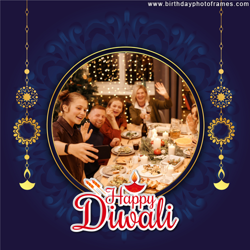 Custom Diwali Wishing Photo Frames 2023 free Edit