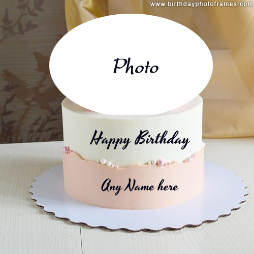 Delicious Birthday Cake with Name photo edit