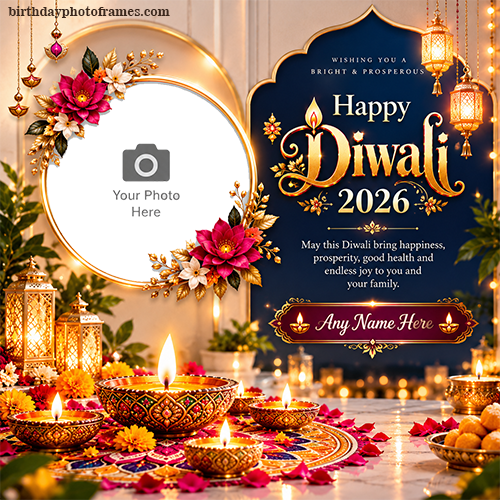 Diwali 2026 Special Wishes Card with Name Free Online