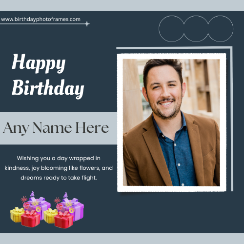 Free Birthday Wishes Frame with Photo Create and Download Instantly