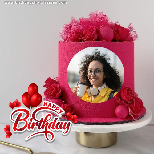 Generate happy birthday cake with photo for your dear ones