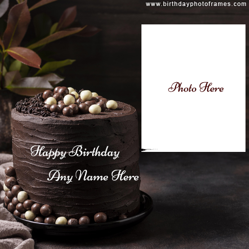 Birthday Cake Birthday Photo frame with Name edit