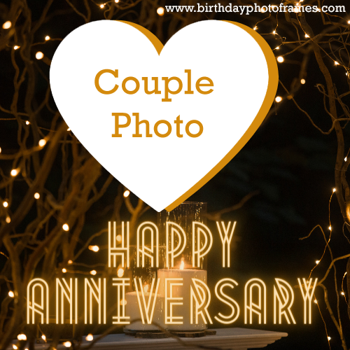 Happy Anniversary wish with lovely Photo Online Editor