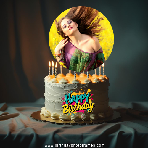 Happy Birthday Cake Photo with Name Free Online Editor and Download