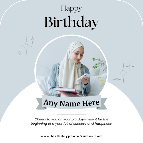 Happy Birthday Card Photo with Name Edit and Download Free Online