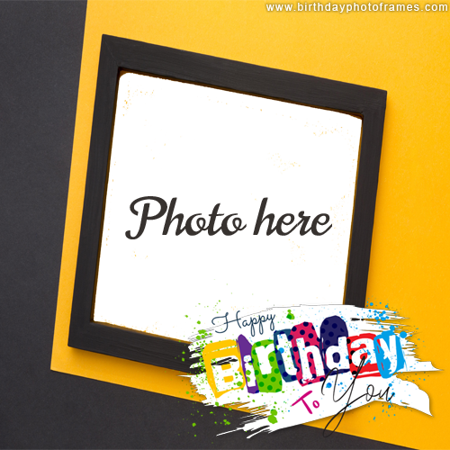 Happy Birthday Card with Photo and Name Edit Online