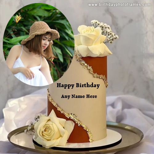 Happy Birthday cake with Name and Picture Edit