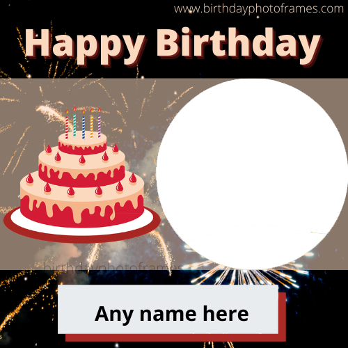 Happy Birthday wish Card With Name and Photo Editor