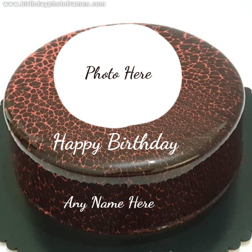 Happy Birthday wish cake with name and photo editor