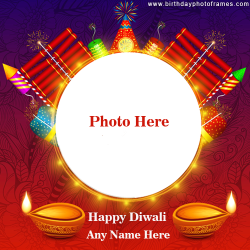 Happy Diwali greetings cards online free name and photo Editor