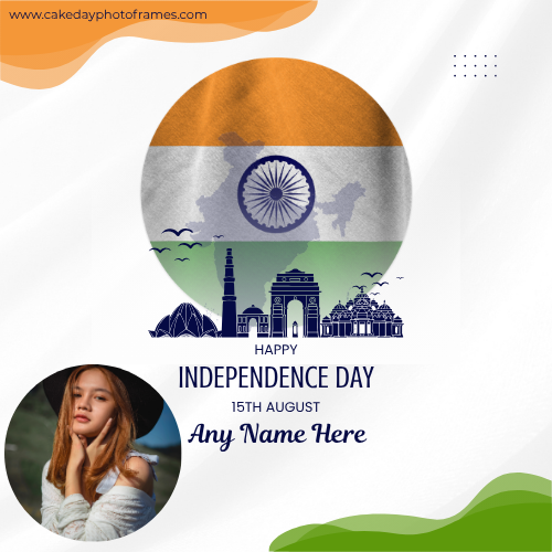 Happy Independence Day 2026 Photo Frames with Your Photo Online