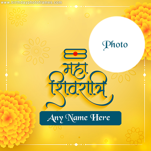 Happy Maha Shivratri with name and photo editor