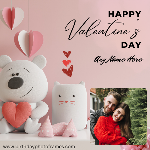 Happy Valentines Day 2024 Card with Personalized Name