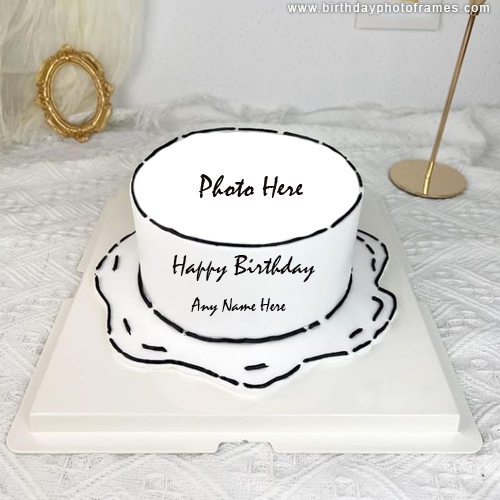 Latest Happy birthday wishes cake with name and photo edit