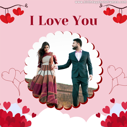 Make I Love You Card With Your Couple Photo