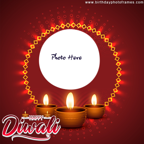 happy diwali greetings with name and photo 