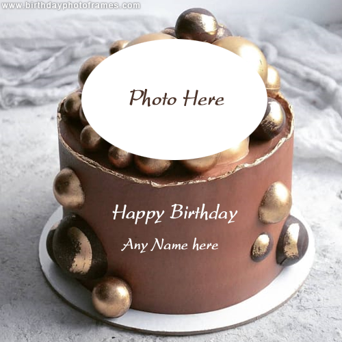 Make online Happy Birthday Cake with Name and photo