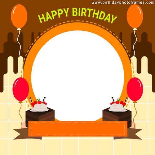 New Happy Birthday Card with Name and Photo Edit