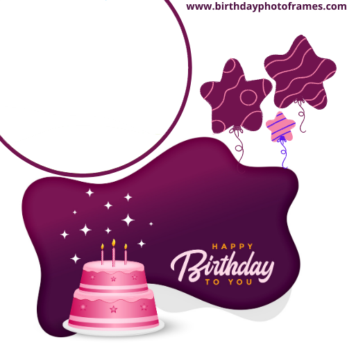 Online Happy Birthday Wish Card with Name Photo Edit