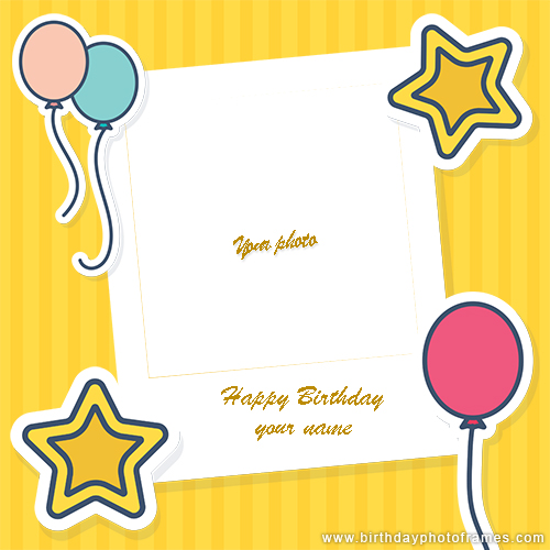 Online birthday card with photo