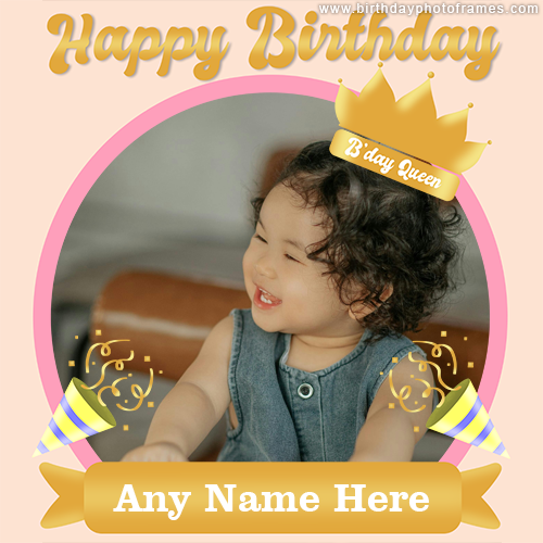 Personalized Happy Birthday Wishes Card with Name and Picture