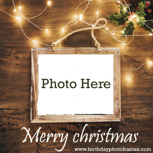 Personalized Merry Christmas Photo Frame free Edit