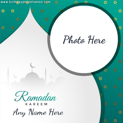 Ramadan Kareem Card with Name and Photo Download
