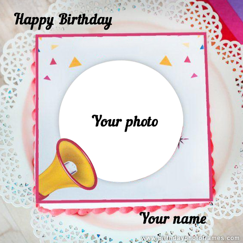 Send Happy Birthday Cake Wishes with Name and Photo