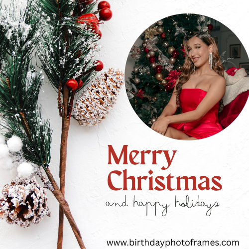 Write Name on Christmas Pics 2025 Free Photo Frame Maker