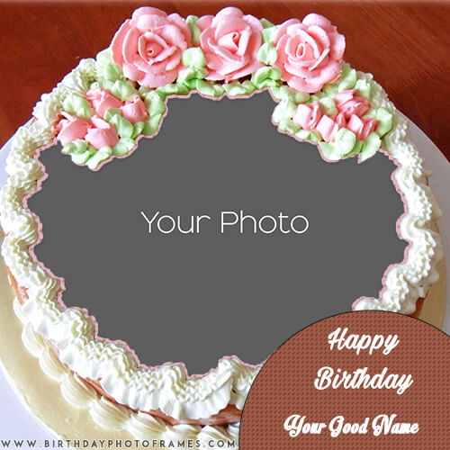 birthday cake with name and photo editor
