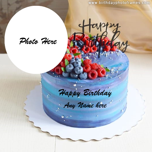 birthday cake with name and photo online