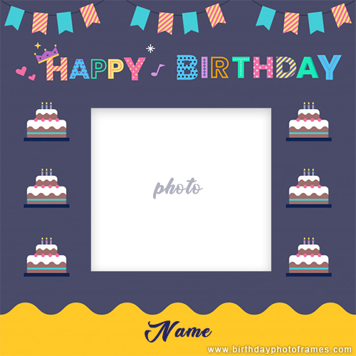 birthday card with name and photo online
