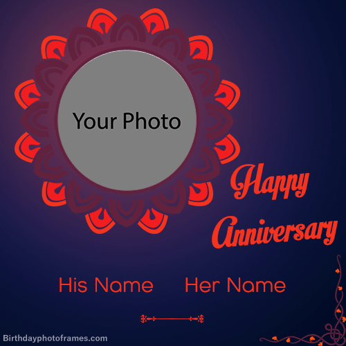 create anniversary card with photo online free