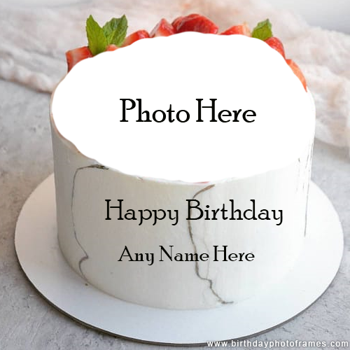 happy birthday cake with name and photo 2021