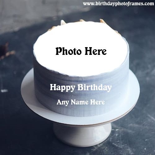 happy birthday cake with name and photo free download