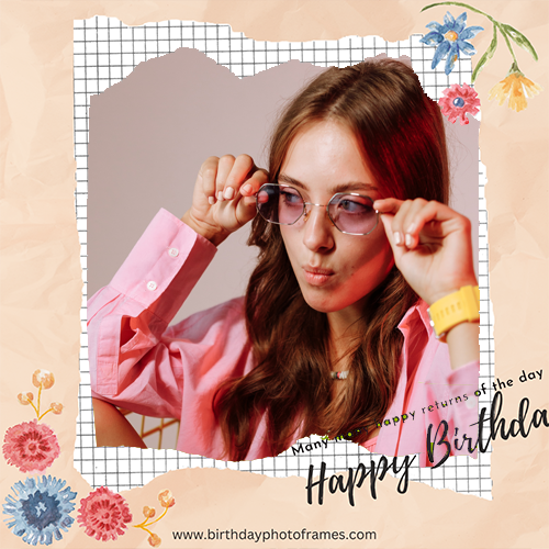 happy birthday card with image editor