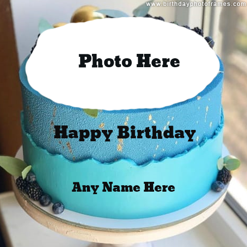 happy birthday greetings with cake name and photo edit
