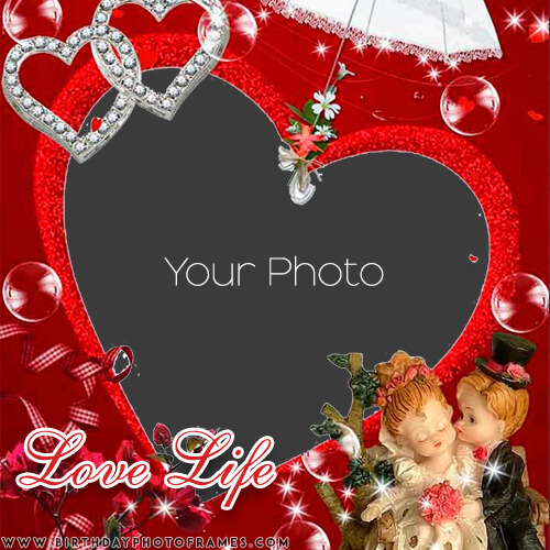 online love photo frame for free