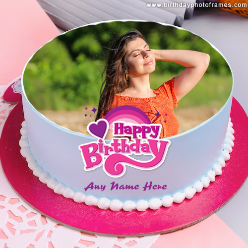 special happy birthday cake with a free photo editor