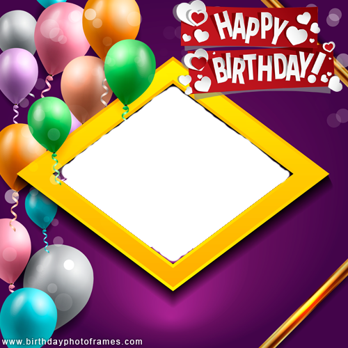 online birthday wish frame with name and photo