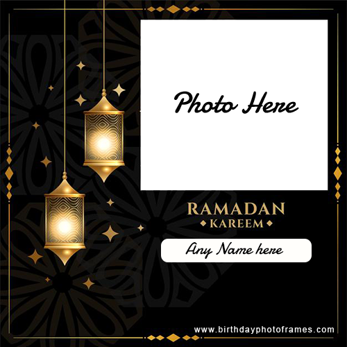 Ramadan Kareem image with Name and photo editor