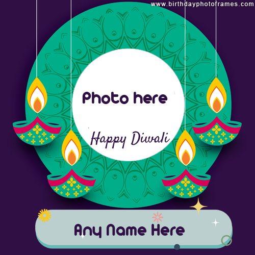 Happy Diwali 2020 Greeting Card With Name And Photo